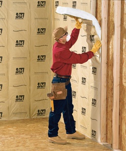 contractor installing wall insulation in tallahassee