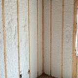 JM Spider Plus insulation within an open interior wall corner.